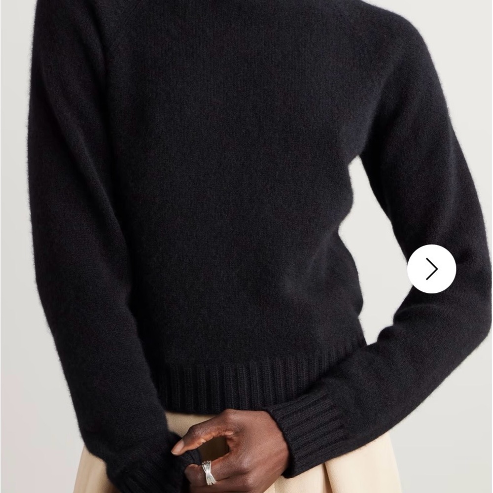 The Elder Statesman marine blue cashmereCrew Neck Sweater - Picture 2 of 8